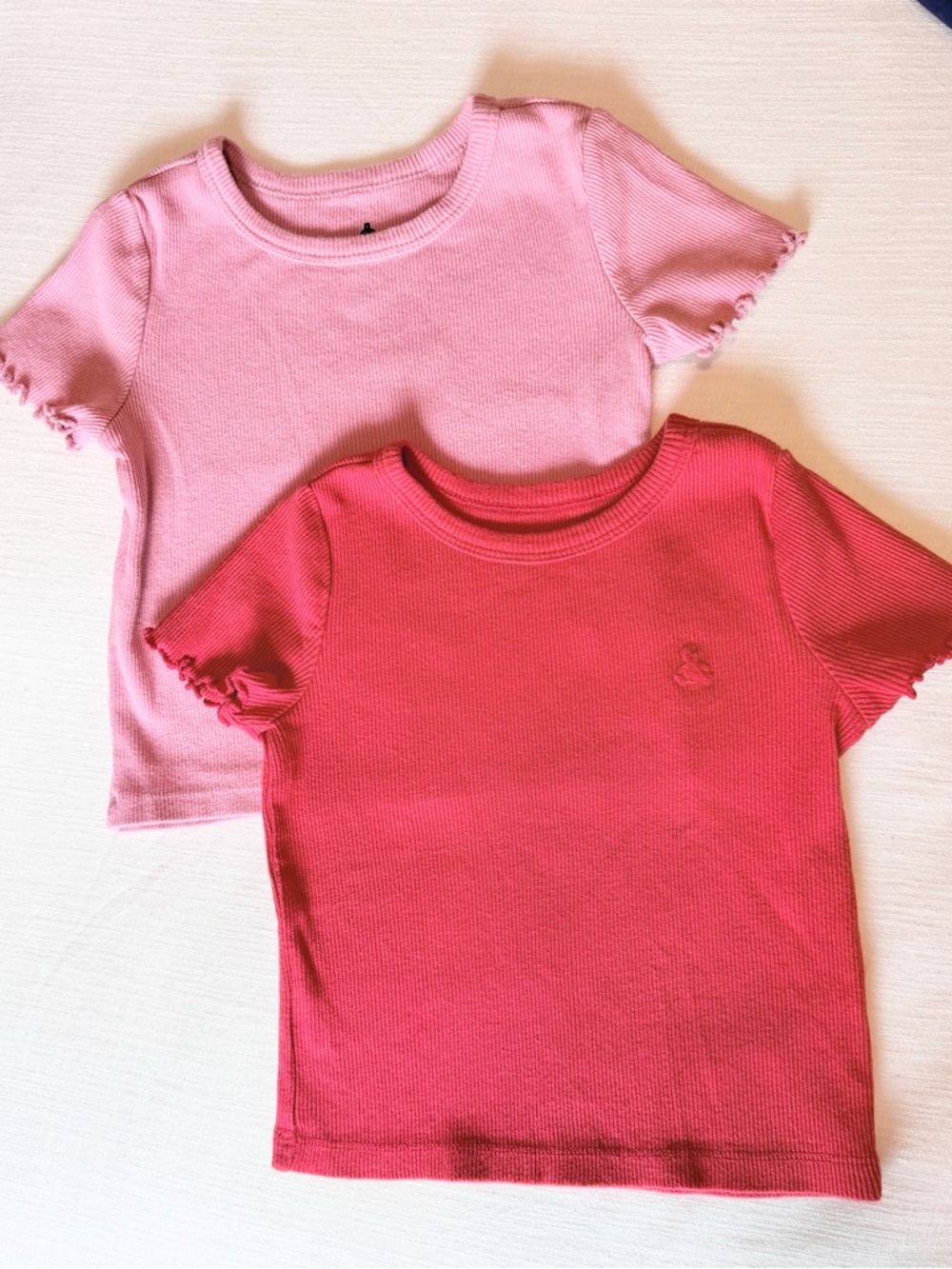 GAP toddler bundle (2) ribbed short sleeve tees brannan bear 2T
